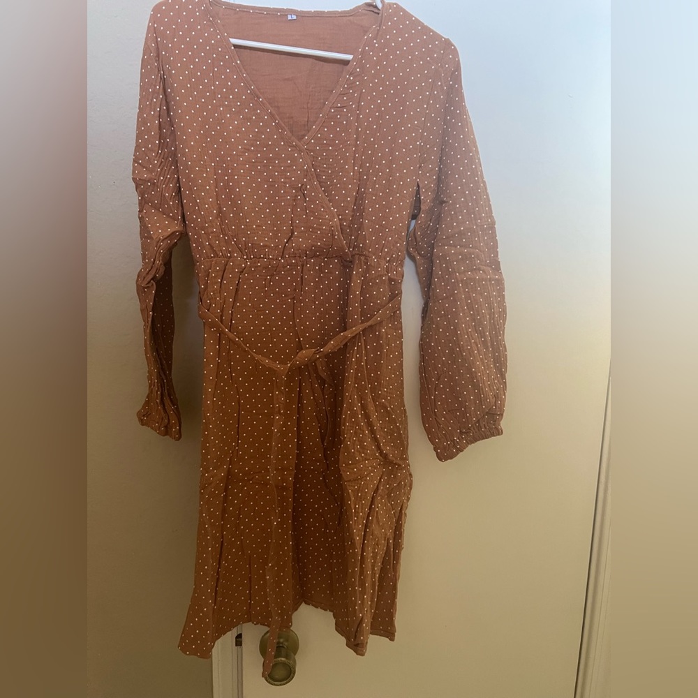 Orange casual dress